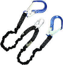 6FT Double Leg Internal Shock Absorbing Safety Fall Protection Lanyard With Dual - £79.71 GBP