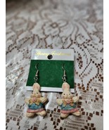 Vintage Spring Fashions 1 pr of Rabbit Bunny Pierced Wire Earrings.   Cute! - $15.98 CAD