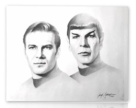 Star Trek 20x24 Lithograph By Artist Gary Saderup Signed Poster Photo Spock Kirk - £33.35 GBP