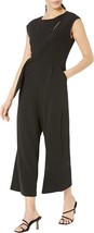 Calvin Klein Women&#39;s Cap-Sleeve Cutout Side-Drape Jumpsuit Black Size 10... - £54.32 GBP