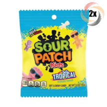 2x Bags Sour Patch Kids Tropical Flavors Soft &amp; Chewy Gummy Candy | 3.6oz - £7.98 GBP