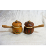 Vintage Henning Minnesota Wooden Bean Pot Replica S&amp;P Shakers 13-c - €21,22 EUR
