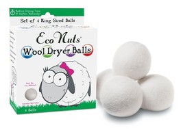 Eco Nuts Wool Dryer Balls Laundry Fabric Softener Sheets Reusable On Sha... - £39.32 GBP
