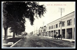 Wiscoinsin Postcard - Evansville, Main Street F6 - £2.64 GBP