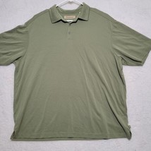 Tommy Bahama Mens Polo Shirt Size 2XL Green Short Sleeve Casual Golf - £18.21 GBP