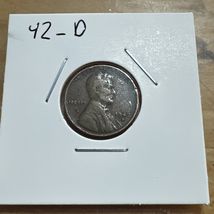 1942 D Lincoln Bronze Wheat Penny Average Circulated Condion - $4.95
