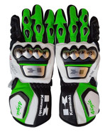 New KAWASAKI NINJA MotoGP Motorbike Racing Leather Gloves. ALL SIZES AV... - $69.00