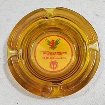 THUNDERBIRD MOTOR INNS - RED LION MOTOR INNS Round Amber Glass 4 Notch A... - $7.99
