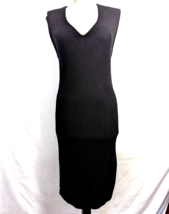 J Crew Black sleeveless Sweater Dress V-neck cotton rib knit Womens Peti... - £19.69 GBP