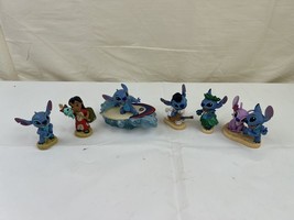 DISNEY Store FIGURE Playset LILO &amp; STITCH Figurine 6 Piece PLAY SET Topp... - $24.74