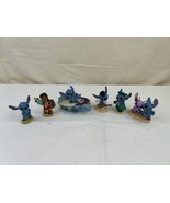 DISNEY Store FIGURE Playset LILO &amp; STITCH Figurine 6 Piece PLAY SET Topp... - £19.75 GBP