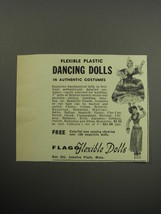 1957 Flagg Flexible Dolls Ad - plastic dancing dolls in authentic costumes - £14.56 GBP