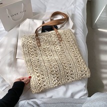 Ty new summer beach straw bags for women 2021 simple casual straw woven desiger handbag thumb200