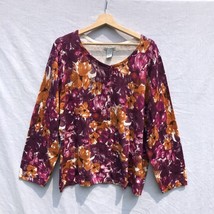Purple Pink Orange Floral Cardigan Sweater Jessica London Size 22/24W Co... - £19.43 GBP