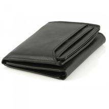 Men&#39;s Black Leather Bifold Wallet w/ RFID Protection. Only $24.95 ! - £19.71 GBP