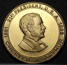 Chester A. Arthur 21st President Bronze Medallion~First Gentleman Of The Land~FS - £5.45 GBP