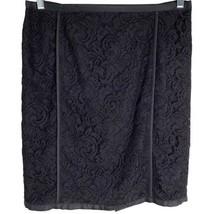 Banana Republic Skirt Pencil Black Lace 12 Lined Back Zipper New - $29.69