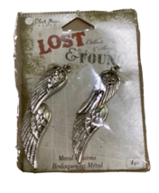 New Blue Moon Beads Lost &amp; Found Charm Metal Wing Antique Silver  pckg 4 - £7.51 GBP