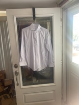 Calvin Klein Dress Shirt Mens M 15 1/2 Slim Fit Stretch  Very Light Blue - $14.80