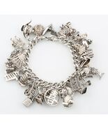 Sterling Silver Chinese New Year Charm Bracelet w/ 32 Total Charms 7&quot; 10... - €1.360,12 EUR