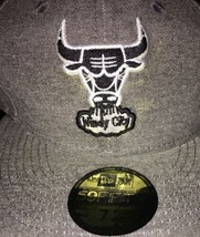 Chicago Bulls Hat 7 1/4 New Era 59FIFTY brand new Gray Black Windy City - £28.22 GBP