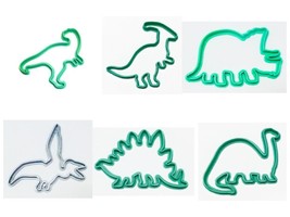 Dino Outlines Cartoon Style Dinosaurs Set Of 6 Cookie Cutters USA PR1427 - £8.78 GBP