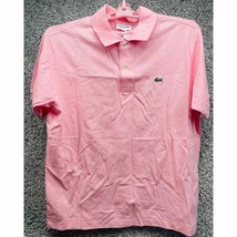 Lacoste Mens Classic Fit Short Sleeve Collar Button Logo Polo Shirt Pink XL - £57.44 GBP