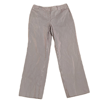 Talbots Pants Size 10 Petite Tan White Striped Stretch Womens 30X28 - £15.65 GBP