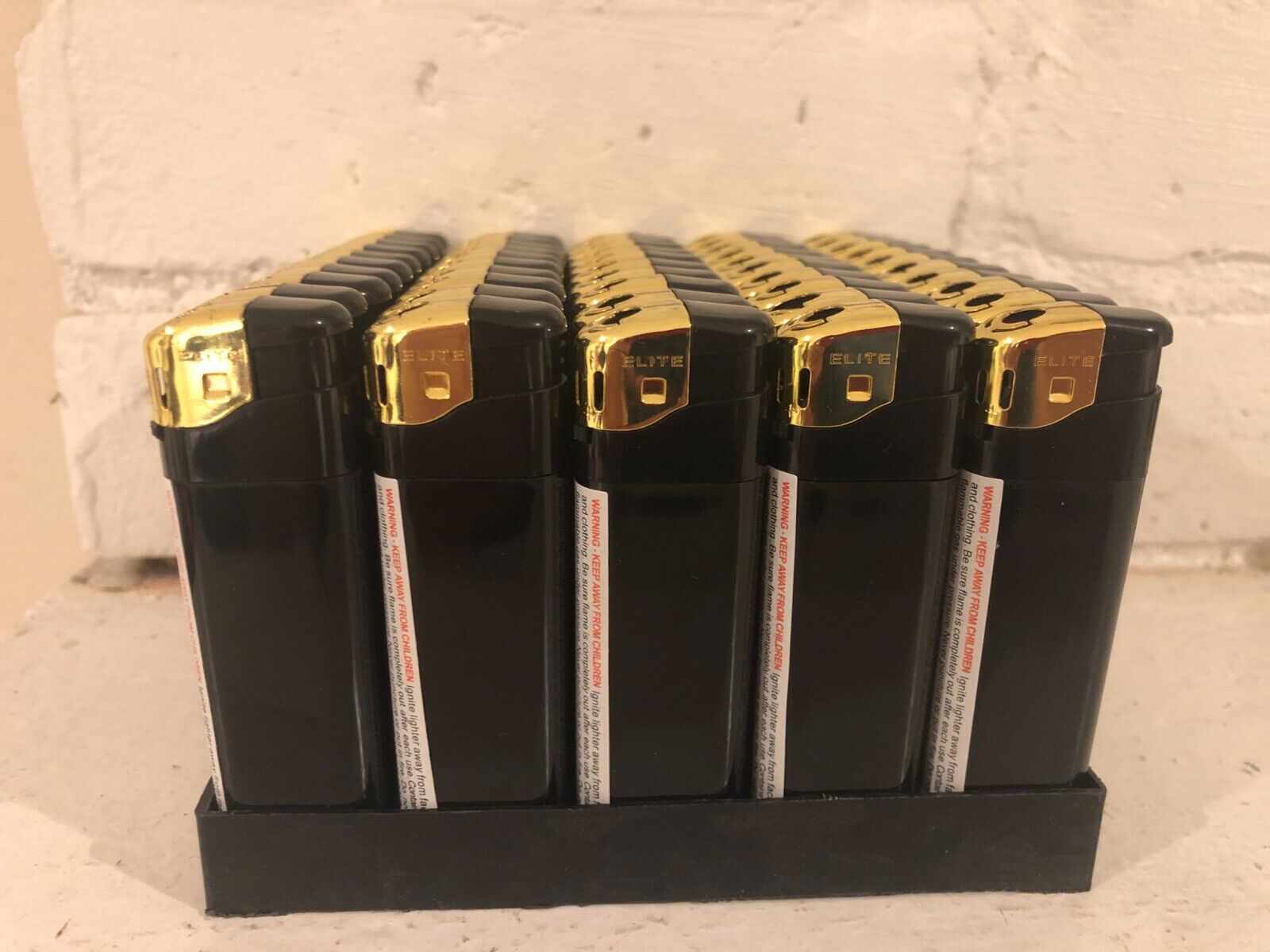 Black Wt  Silver Cap Electronic Disposable Lighters Adjustable Flame 50 ... - $5.94