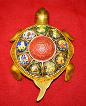 NavDurga Shree yantra on Tortoise / Kachap Shri yantra - $173.24