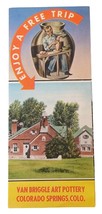 1950&#39;s Van Briggle Art Pottery Colorado Springs CO Brochure &amp; Map - £4.84 GBP
