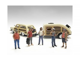 &quot;Campers&quot; 5 piece Figure Set for 1/18 Scale Models by American Diorama - £62.65 GBP