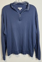 Peter Millar Jacket Mens Large Blue 1/4 Zip Pullover Golf Coat Long Slee... - $4.94