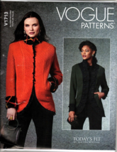 Vogue V1713 Misses All Sizes Designer Sandra Betzina Jacket Uncut Sewing Pattern - £20.34 GBP