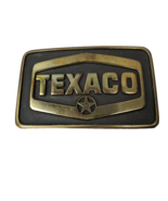 Texaco Brass Vintage Belt Buckle Patina 1980 Handmade Made in USA Oil an... - £25.00 GBP