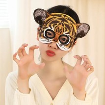 Halloween Christmas Funny Mask Dolls Simulation Plush Tiger Eagle Leopard Cat An - £10.23 GBP