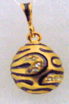 Silver Russian Handmade Faberge Egg Pendant #PD-011-103 - $60.07