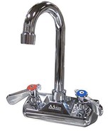 AA-410G 4&quot; Wall Mount Commercial Hand Sink Faucet with 3-1/2&quot; Gooseneck ... - $94.04