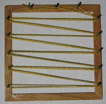 1:12 Miniature Warping Board / Frame in solid Oak Wood NEW Artisan-Signed - £14.38 GBP