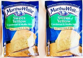 2  Bags SWEET YELLOW CORNBREAD &amp; MUFFIN MIX 2 x 7 oz pouches Martha Whit... - $17.11