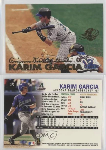 1999 Fleer Tradition Millenium Edition Karim Garcia #372 - $4.00