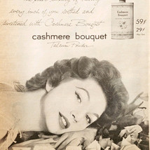 1955 Cashmere Bouquet Talcum Powder Advertisement Beauty Hygiene Perfume... - $379.94 MXN