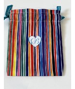 Brighton COLORFUL STRIPE 6&quot; x 4&quot; Pouch Drawstring Jewelry Dust Bag  - $9.99