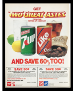 1984 Seven-Up Company Two Great Tastes Circular Coupon Advertisement - £14.90 GBP