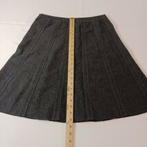 Merona Women's Gray Wool Blend Size Zip A-Line Pull-On Skirt Size 6 Waist 30" image 14