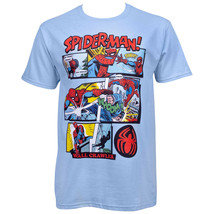 Spiderman Comic Panels Blue Tshirt Blue - £17.51 GBP+