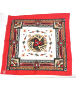Vintage Bandana Southwest Native American Red Aztec Handkerchief USA  - $304.12 MXN