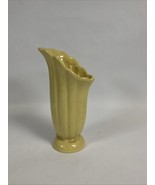 Vintage Art Deco Abingdon Pottery Tall Yellow Vase Made in USA - 10.5&quot;H - $282.25 MXN