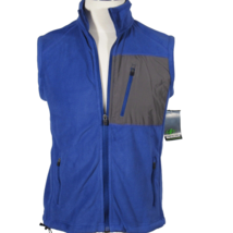 Nordic Track Men&#39;s Athletic Vest Soft Fleece Fabric Cobalt Blue Size Small - £8.11 GBP