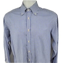 Ralph Lauren Purple Label Long Sleeve Button-up Blue Plaid Men&#39;s Shirt Size S - $74.20